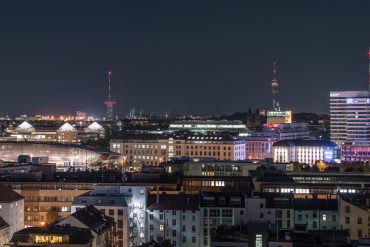 Munich City From Above Night View