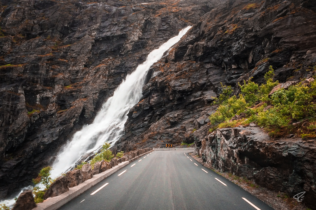 Norway Trollstigen Road Stigfossen Waterfall